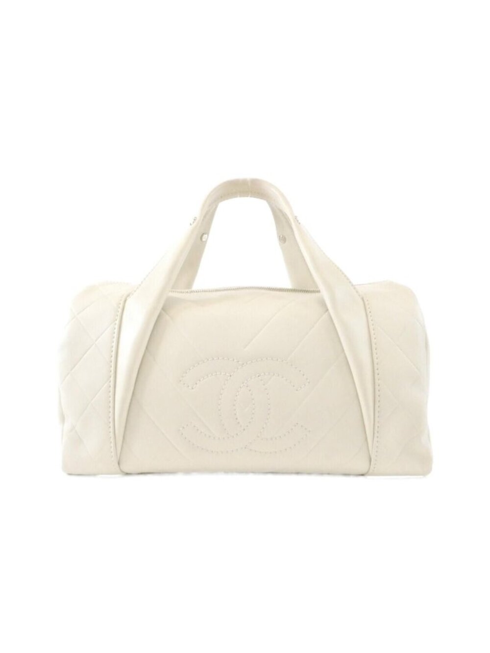 Chanel Boston Bag Travel Bags White